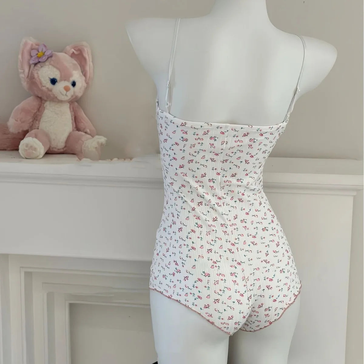 Women Sexy Floral Print Bodysuit